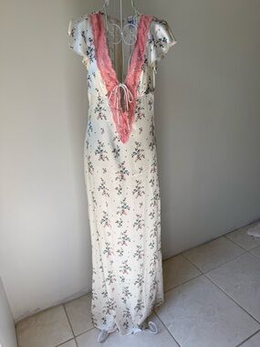 celena maxi dress blue burnout Celena Maxi Dress Pink Floral Burnout main image 0